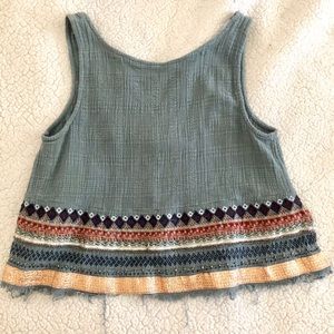 Ecote beaded trapeze top